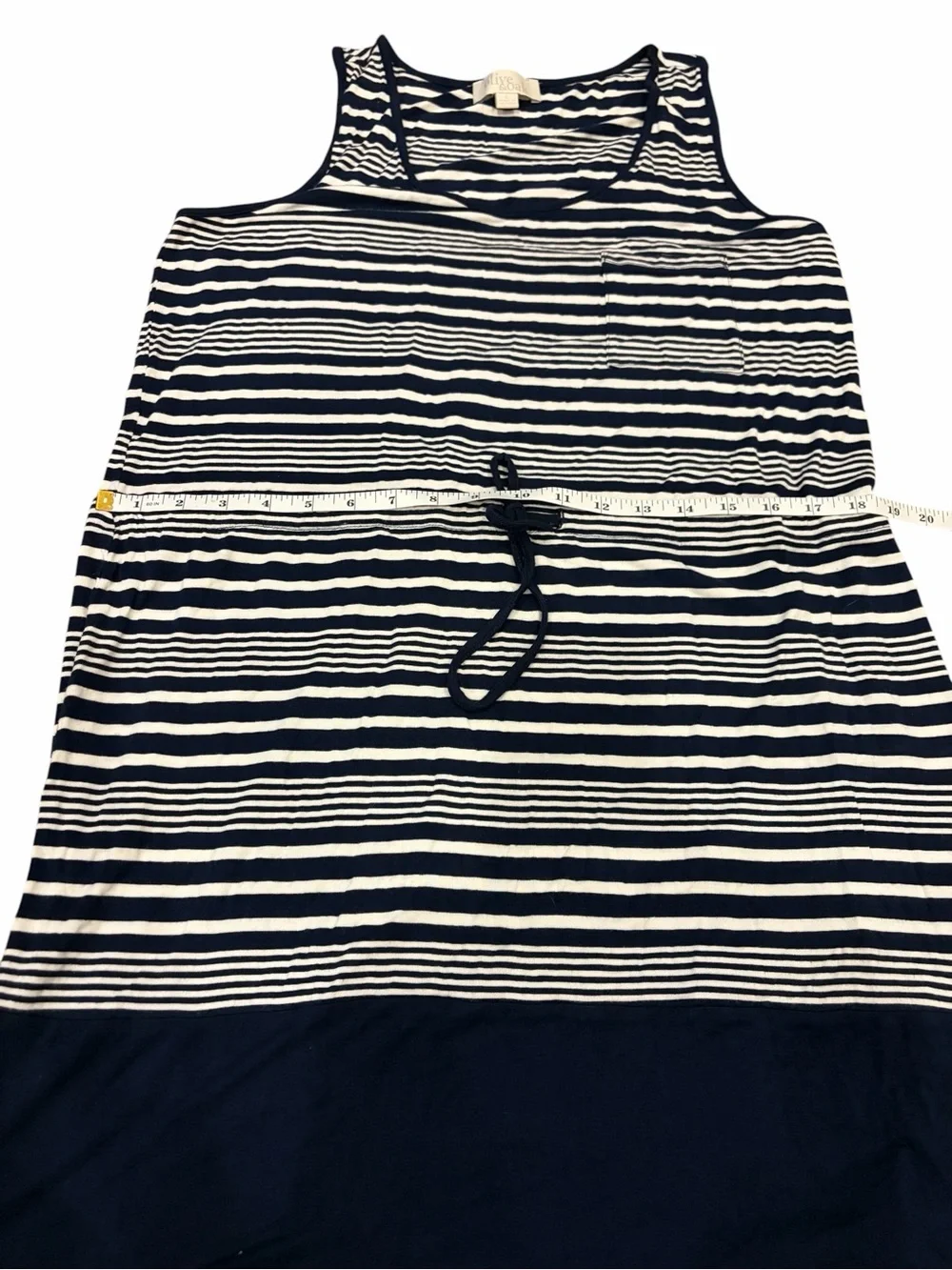 Olive & Oak Navy and White Striped Sleeveless Cover-Up Dress